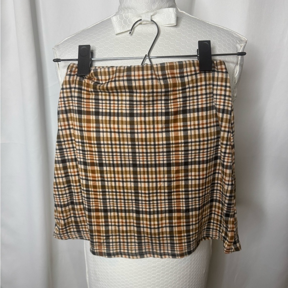Beautees Tan Pencil Mini Skirt for Work